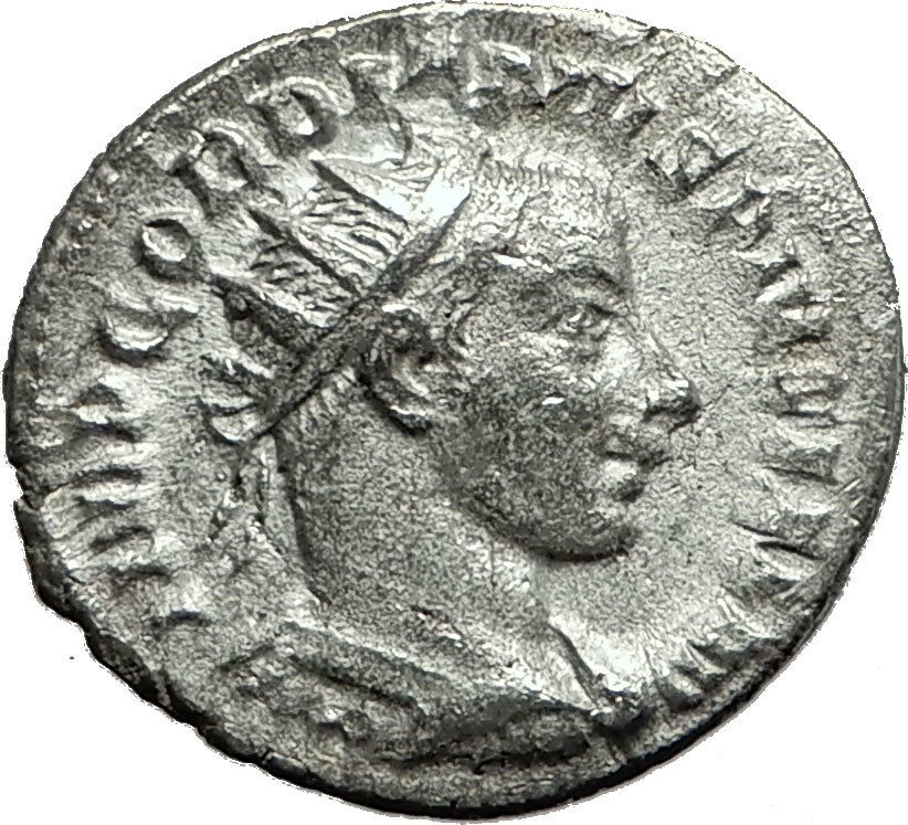 GORDIAN III 242AD Rome Authentic Genuine Ancient Silver Roman Coin Globe i59157