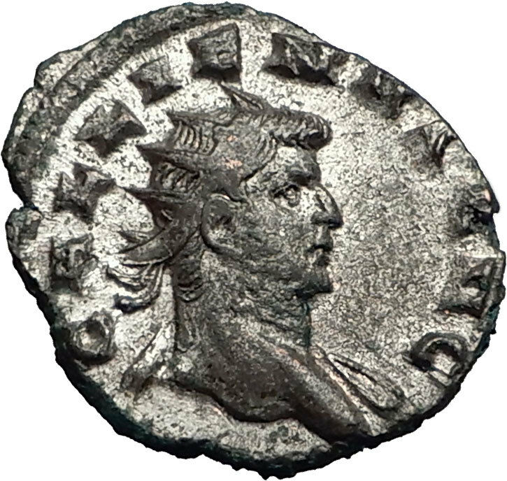 Gallienus 253AD Milan Authentic Silver Ancient Roman Coin Laetitia Rare i58986