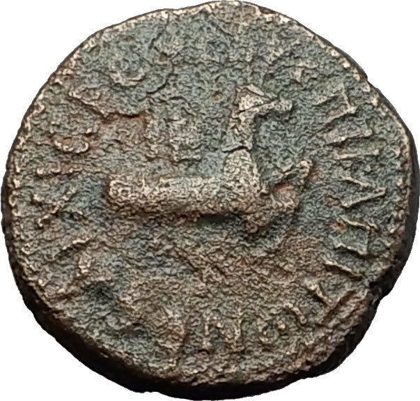 Hierocaesarea in Lydia 54AD Capito Nero Artemis Stag Ancient Greek Coin i58422