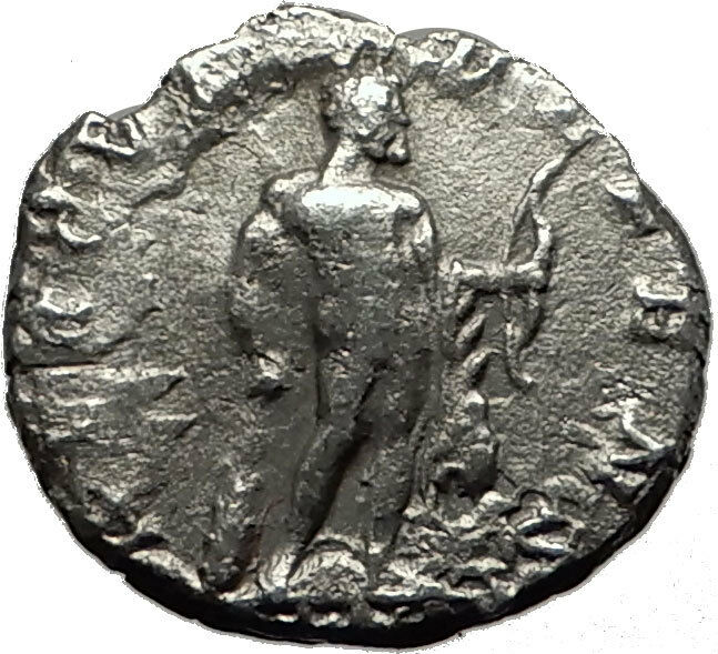 SEPTIMIUS SEVERUS 197AD Authentic Rare Silver Ancient Roman Coin HERCULES i59471