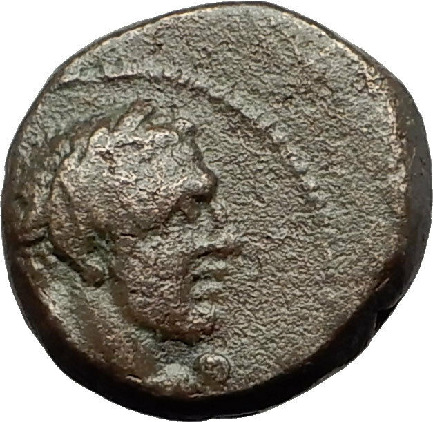 SARDES in LYDIA 133BC Hercules Apollo Raven Authentic Ancient Greek Coin i59433