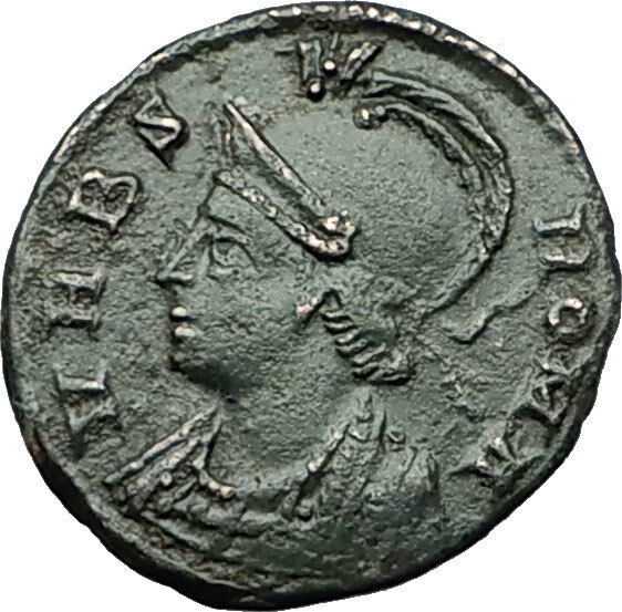 CONSTANTINE I the GREAT 337AD VRBS Roma Soldiers RARE Ancient Roman Coin i59355