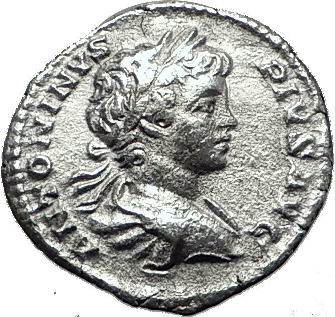 CARACALLA 201AD Silver Authentic Ancient Roman Coin Trophy Tropaion Rare i59502