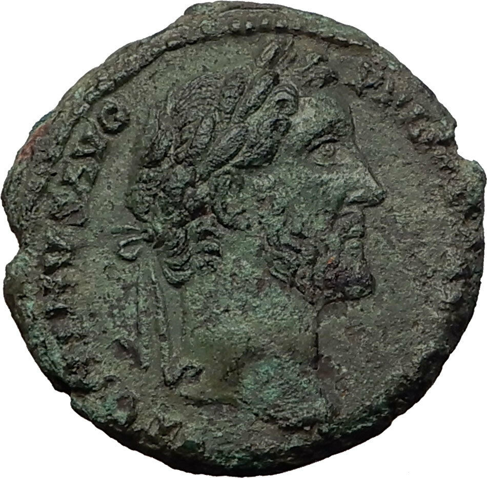 ANTONINUS PIUS Genuine 145AD Rome PAX PEACE Authentic Ancient Roman Coin i60707