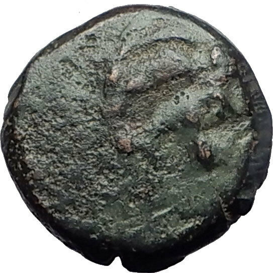 ANTIOCHOS VII Sidetes 138BC Antioch Lion Club Seleukid Ancient Greek Coin i60870