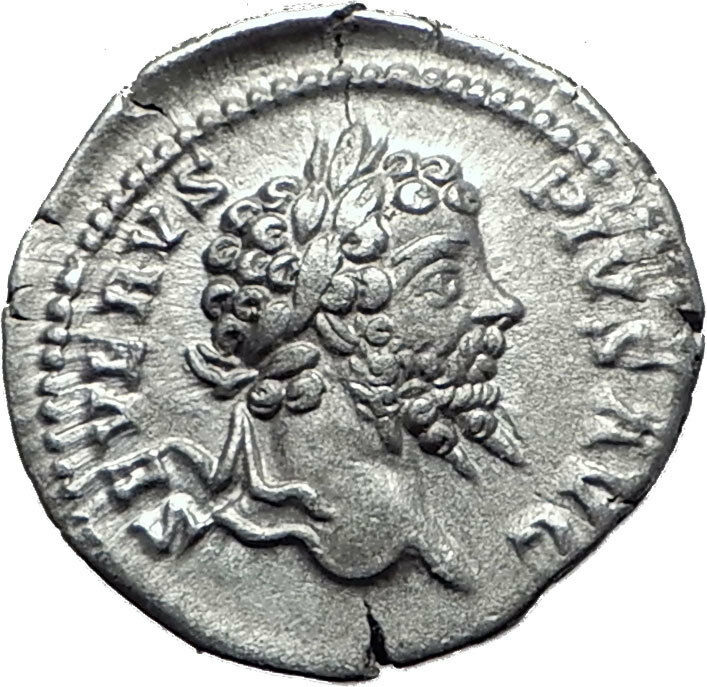 SEPTIMIUS SEVERUS 202AD Silver Authentic Genuine Ancient Roman Coin i61480