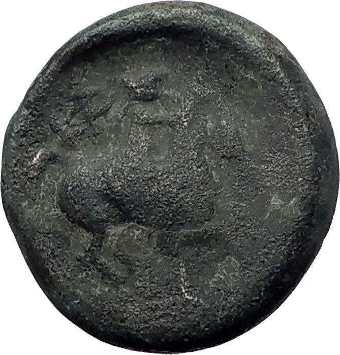 KRANNON in THESSALY 350BC Authentic Ancient Greek Coin POSEIDON HORSEMAN i61363