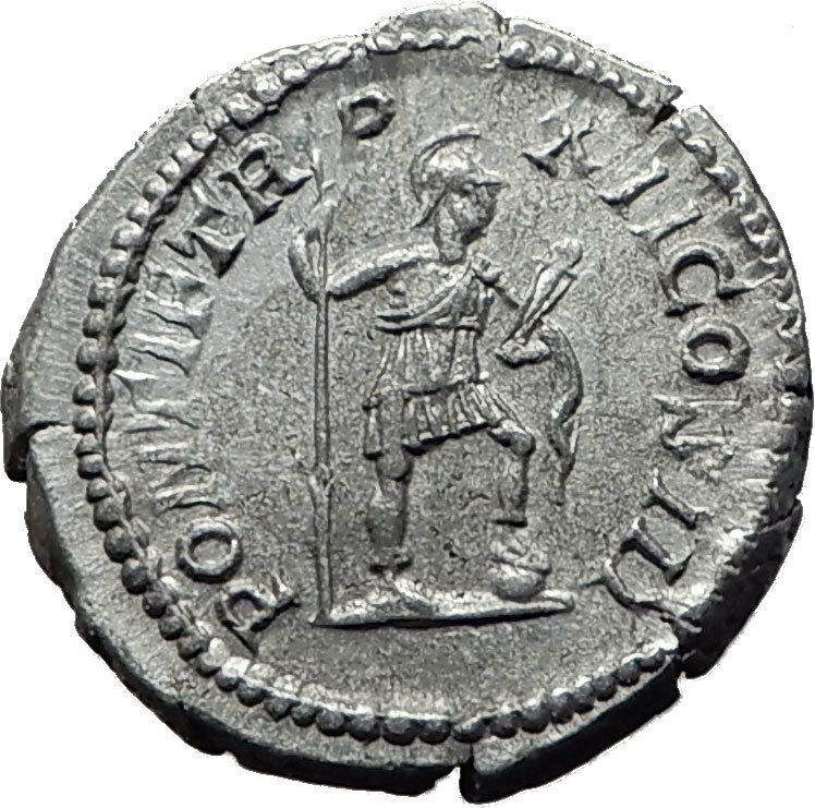 CARACALLA 209AD Rome Silver Genuine Authentic Ancient Roman Coin VIRTUS i61495