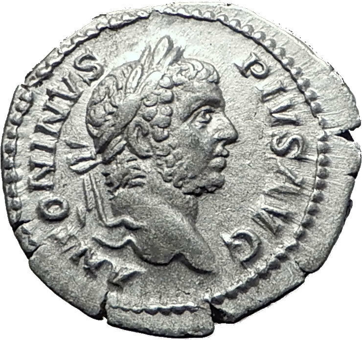 CARACALLA 209AD Rome Silver Genuine Authentic Ancient Roman Coin VIRTUS i61495