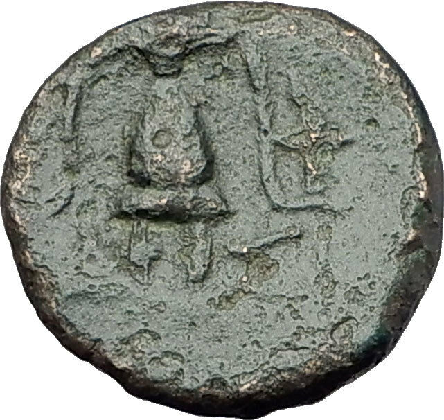 Antigonos II Gonatas 274BC Macedonia Ancient Greek Coin w SHIELD & HELMET i61313