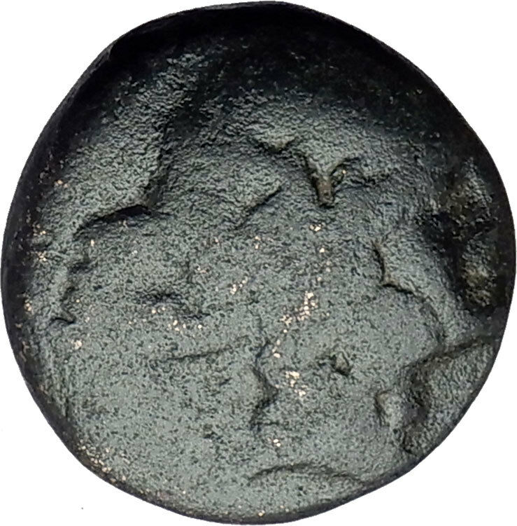 THESSALONICA in MACEDONIA 2-1CenBC Ancient Greek Coin DIONYSUS & GRAPES i61436