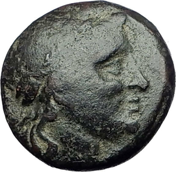 AIGAI in AEOLIS 2-1stCenBC Authentic Ancient Greek Coin APOLLO & GOAT i62263