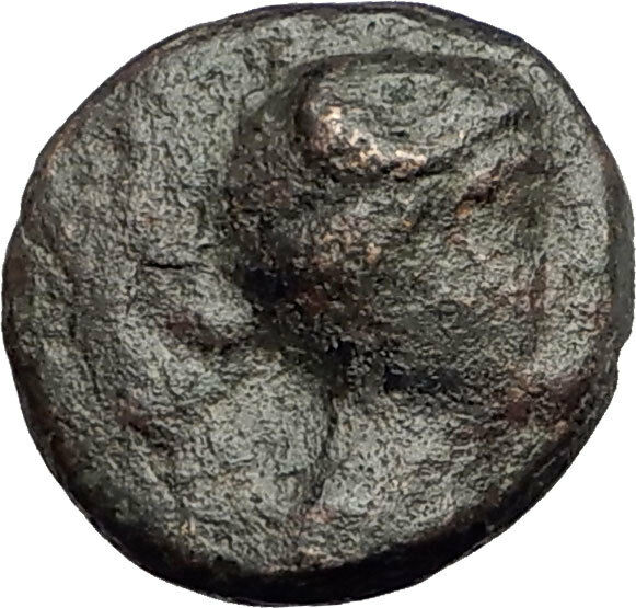 AMPHIPOLIS in MACEDONIA 1stCenBC RARE R1 Ancient Greek Coin ARTEMIS BULL i62597