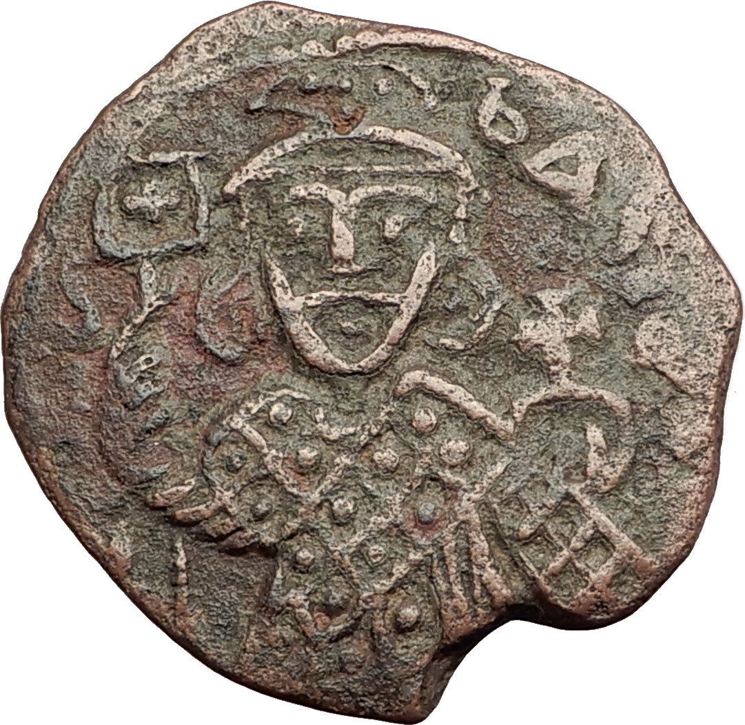 THEOPHILUS 835AD Victory vs ARABS Follis Authentic Ancient Byzantine Coin i62565