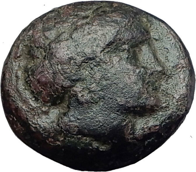 OLYNTHOS MACEDONIA 420BC Chalkidian League Ancient Greek Coin APOLLO LYRE i62936