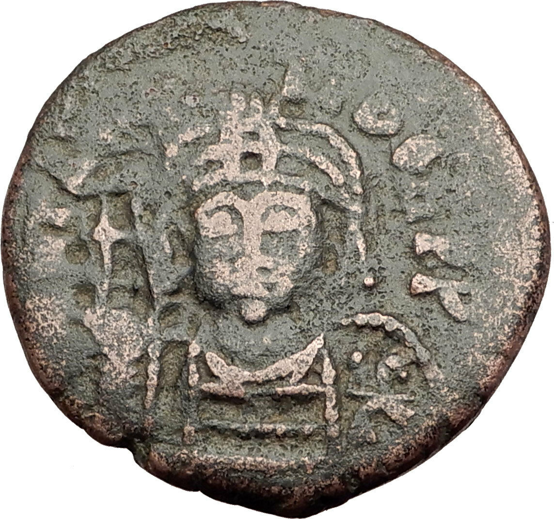 MAURICE TIBERIUS 582AD Cyzicus Follis Authentic Ancient Byzantine Coin i62568