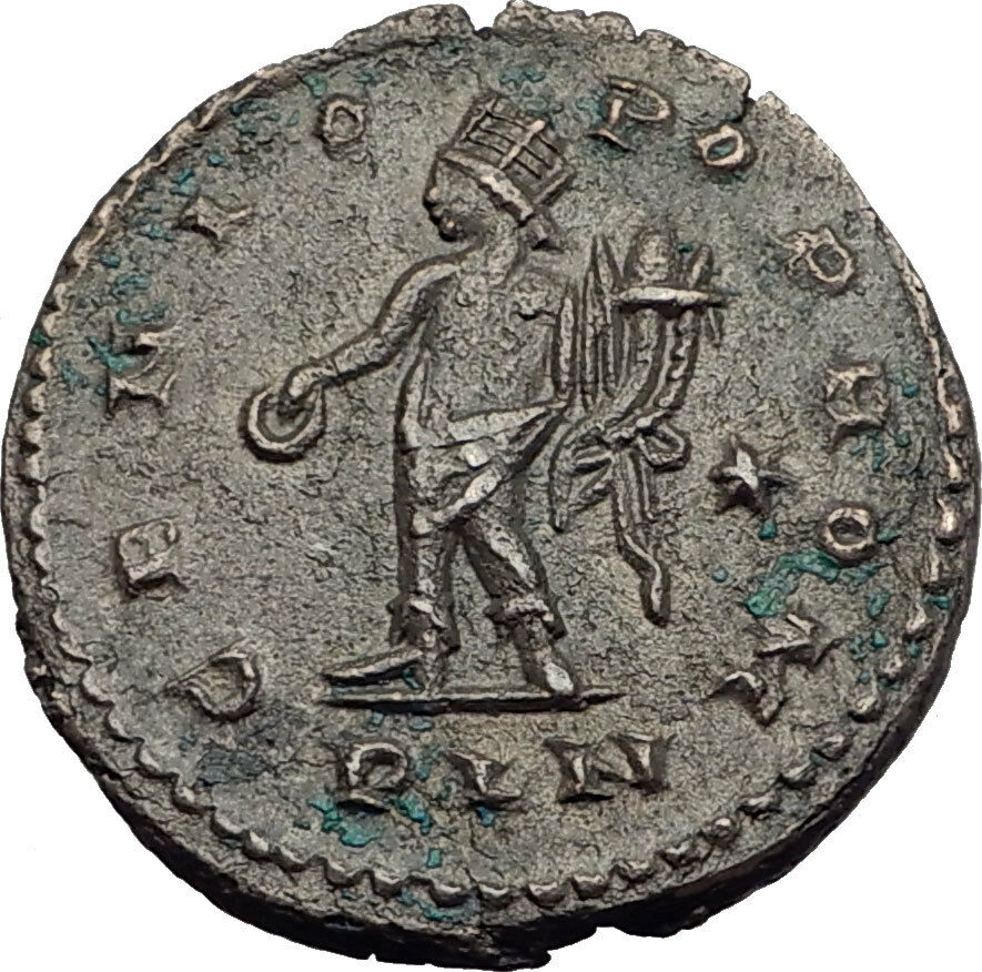 MAXIMINUS II Daia 311AD Londinium London Mint Ancient Roman Coin GENIUS i64033