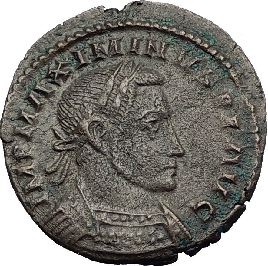 MAXIMINUS II Daia 311AD Londinium London Mint Ancient Roman Coin GENIUS i64033