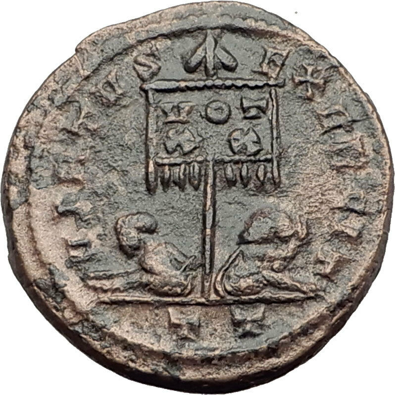 CONSTANTINE I the Great 319AD Authentic Ancient Roman Coin Vexillum i63581