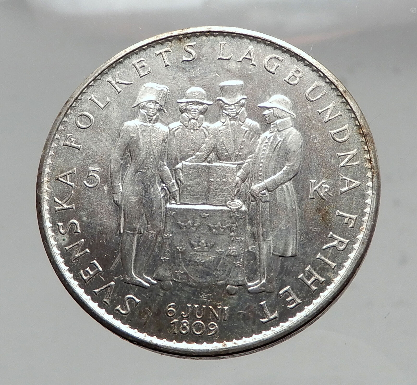 1959 SWEDEN King GUSTAV VI ADOLF Silver SWEDISH Coin CONSTITUTION Signing i63547