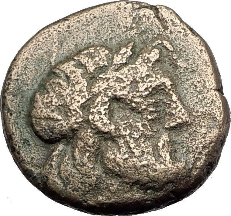 THESSALONICA in Macedonia 1stCenBC Authentic Ancient Greek Coin ZEUS BULL i63803