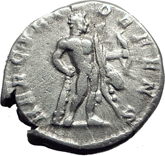 SEPTIMIUS SEVERUS 193AD Authentic Ancient Silver Roman Coin Hercules i65081