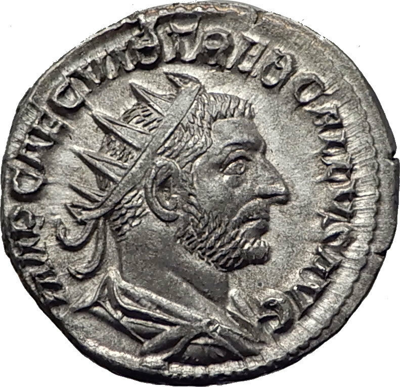 TREBONIANUS GALLUS 251AD Rome Rare Silver Ancient Roman Coin Liberty i65372