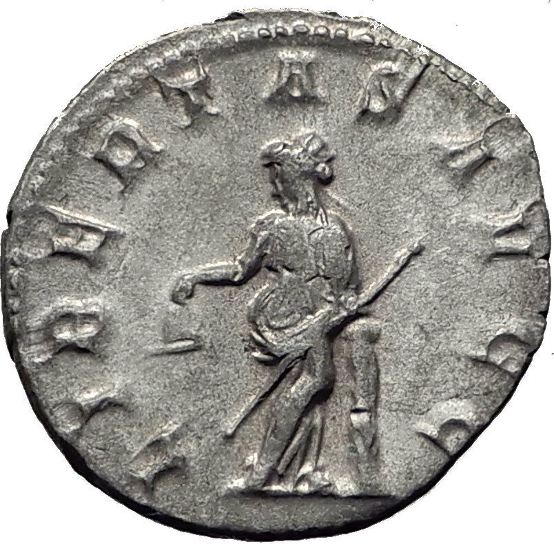 TREBONIANUS GALLUS 251AD Rome Rare Silver Ancient Roman Coin Liberty i65372