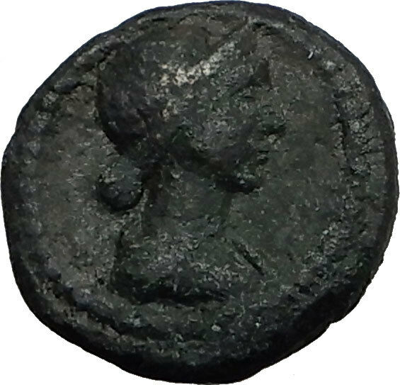 ANONYMOUS 81-196AD Rome Quadrans Authentic Ancient Roman Coin VENUS DOVE i65520