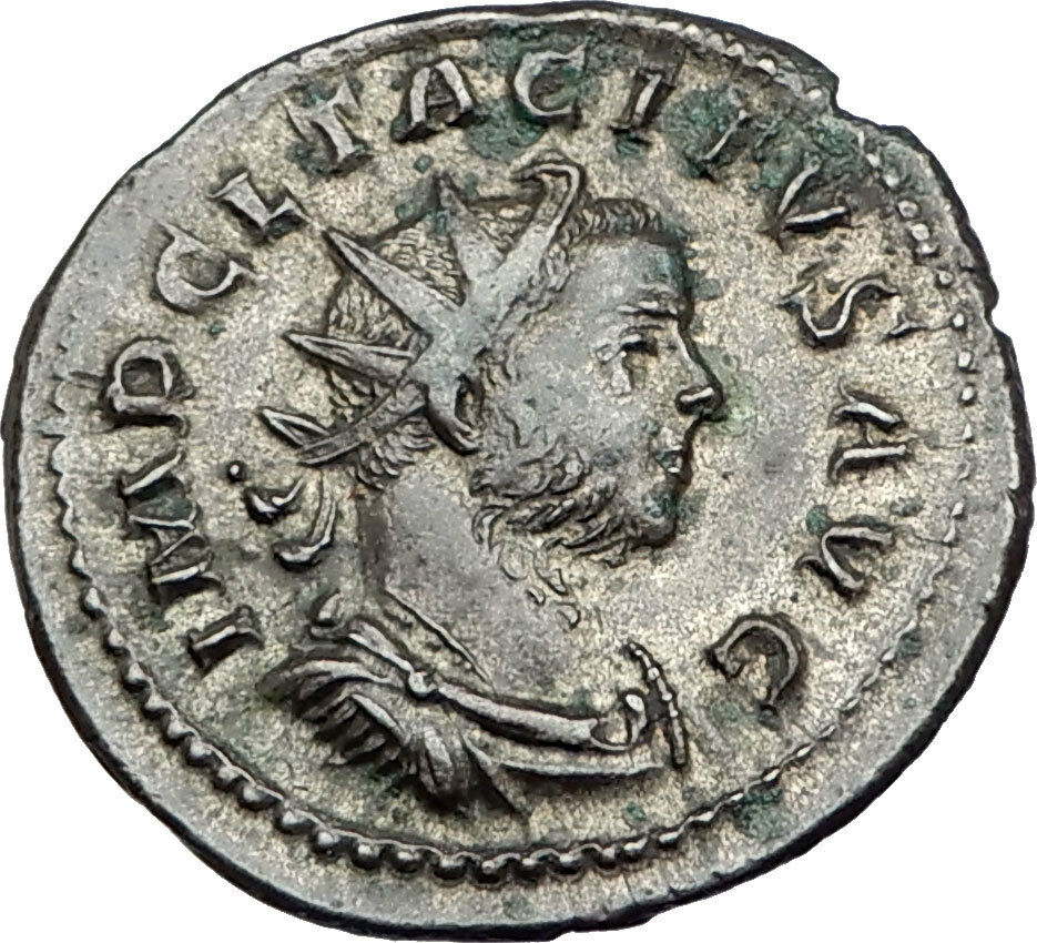 TACITUS Original 275AD Lyons Mint Authentic Ancient Roman Coin SALUS i65561