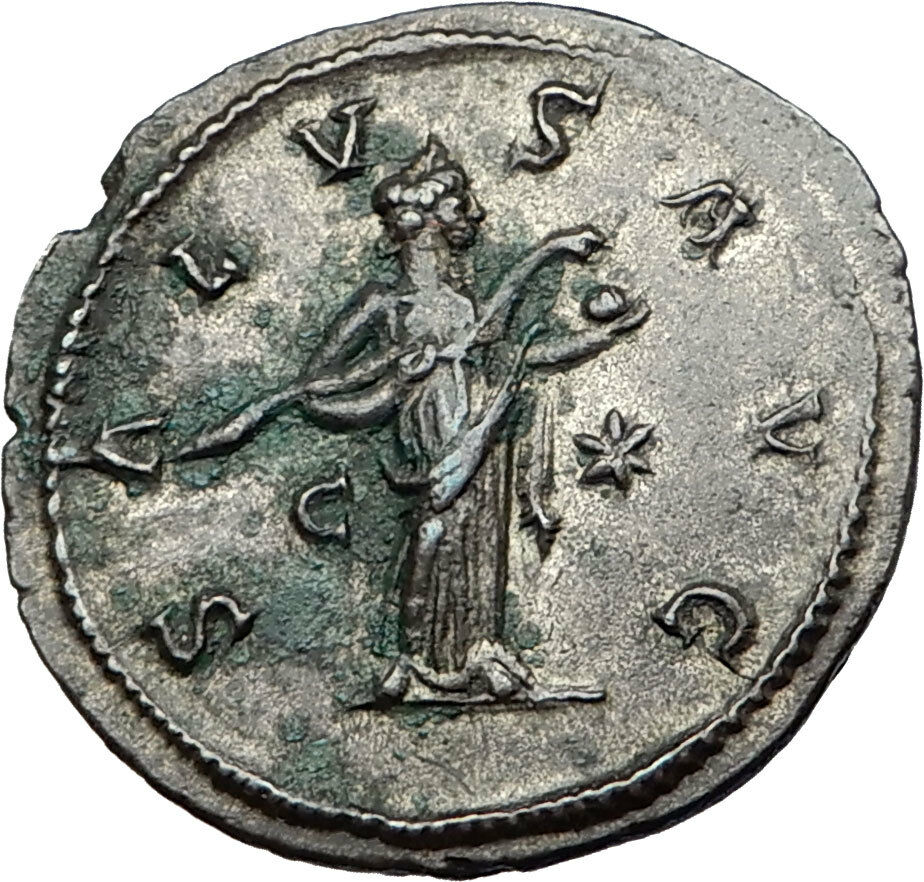 TACITUS Original 275AD Lyons Mint Authentic Ancient Roman Coin SALUS i65561