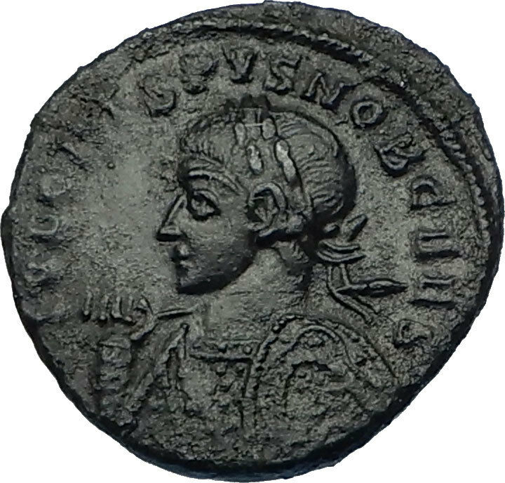 CRISPUS son of Constantine I the Great 322AD Ancient Roman Coin ALTAR i65731