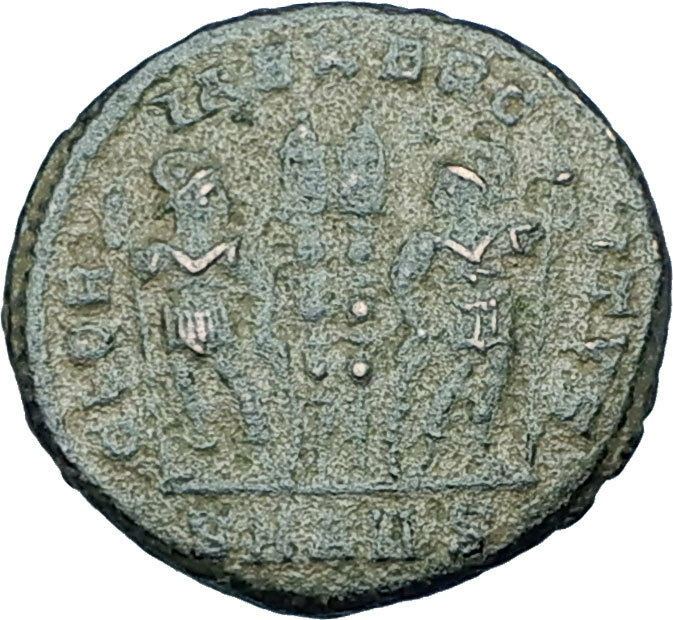 CONSTANTINE II Jr Genuine 330AD Authentic Ancient Roman Coin SOLDIERS i65901