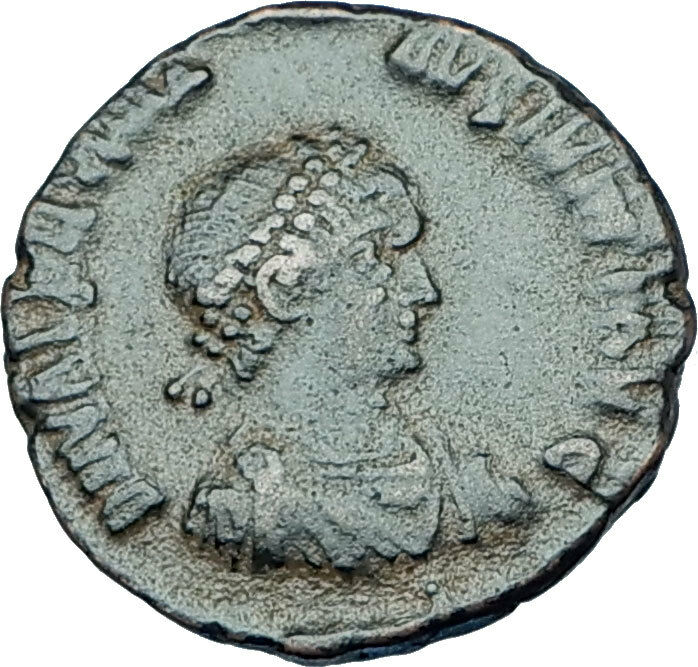 VALENTINIAN II 378AD Antioch Authentic Ancient Roman Coin VRBS ROMA i65912