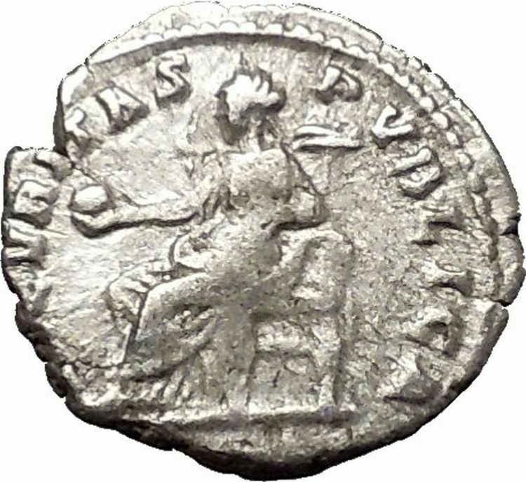 SEPTIMIUS SEVERUS 194AD Ancient Silver Roman Coin Security Cult i53120