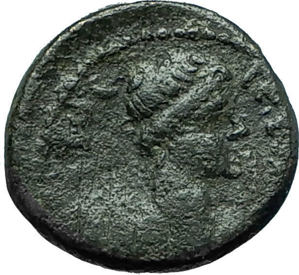 PERGAMON in Mysia 40AD Authentic Ancient Greek Coin ROMAN SENATE & ROMA i66572