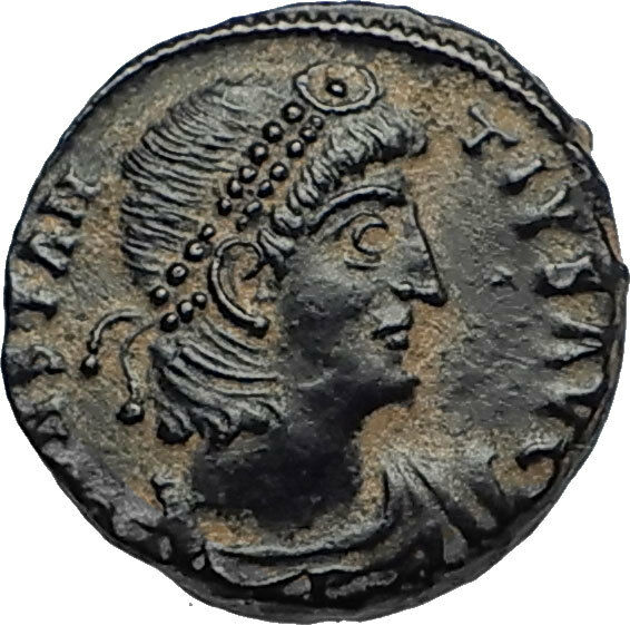 CONSTANTIUS II Authentic Ancient 337AD Roman Coin w LEGIONARY SOLDIERS i67089