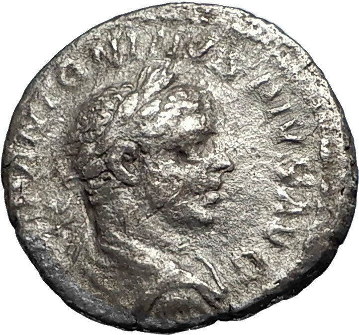 ELAGABALUS 220AD Rome Authentic Ancient Silver Roman Coin Victory i67338