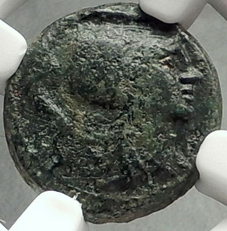 HERAKLEIA in LUCANIA Rare 3-1CenBC Ancient Greek Coin MERMAN Glaukos? NGC i68623