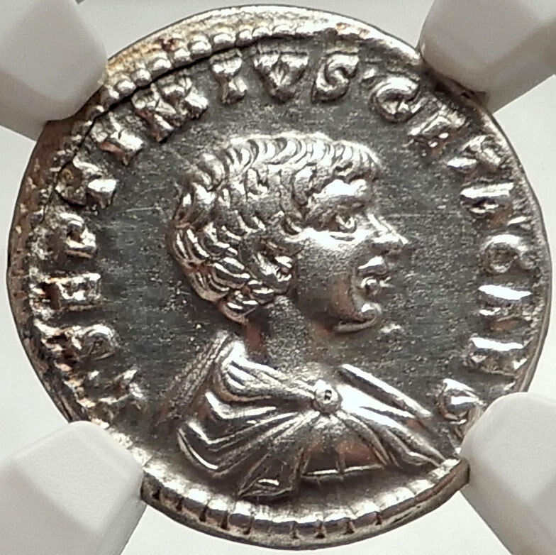 GETA w Felicitas Authentic Ancient Silver 198AD Laodicea Roman Coin NGC i68456