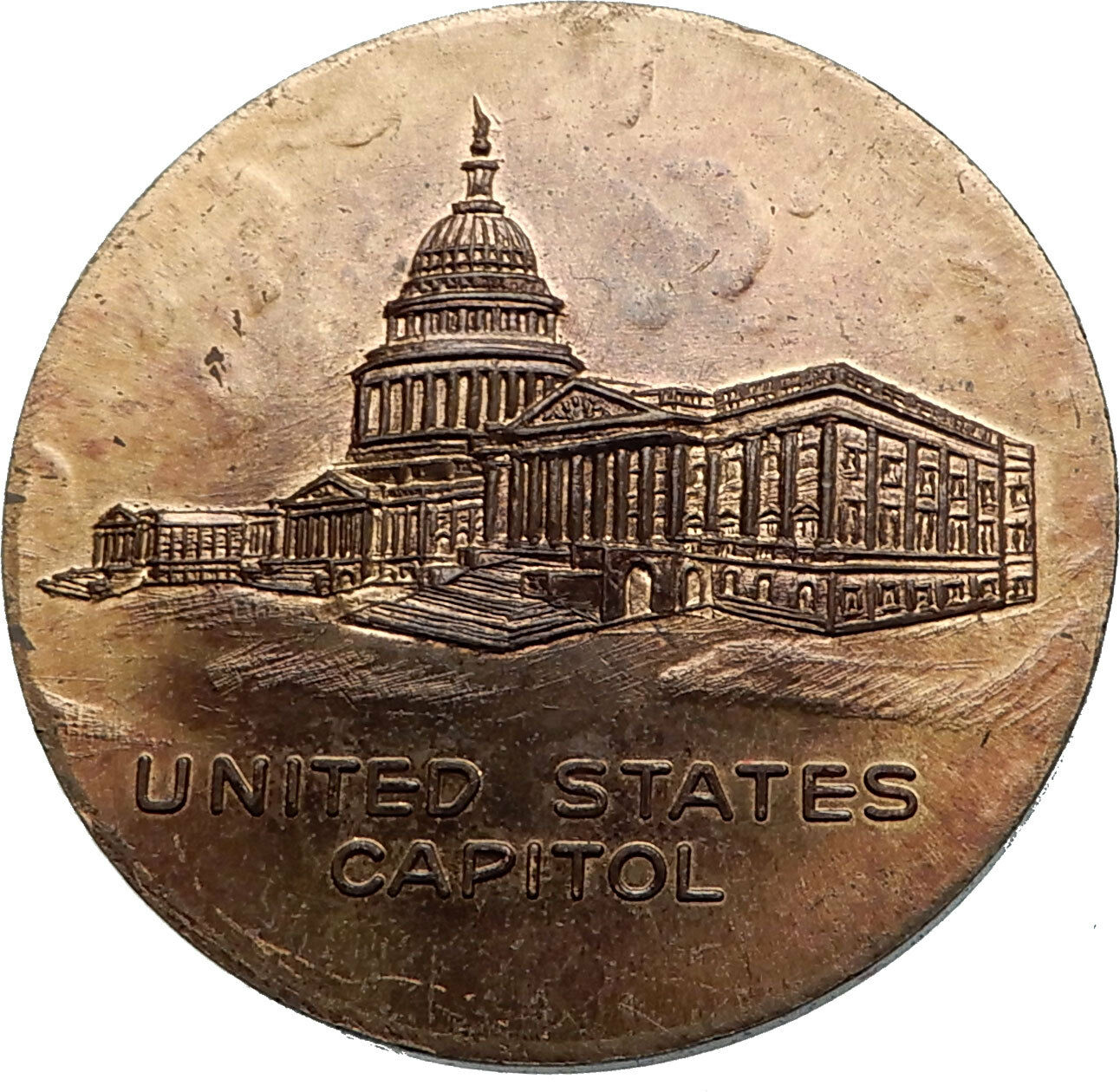 FRANKLIN DELANO ROOSEVELT United States USA President MEDAL w US Capitol i66983