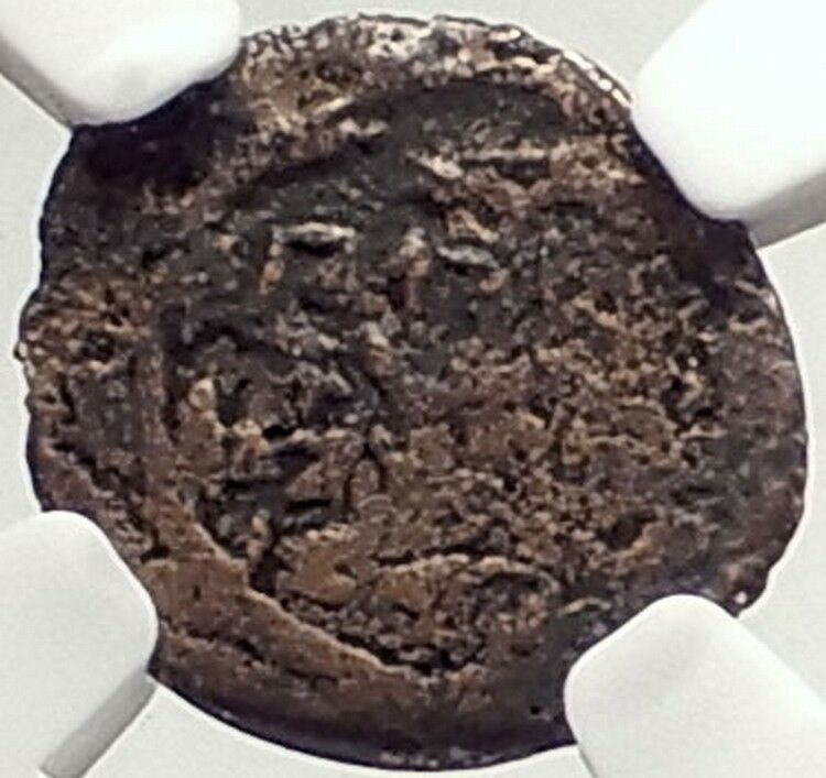 JUDAH ARISTOBULUS I JEWISH 104BC Jerusalem Ancient Widow's Mite Coin NGC i69317