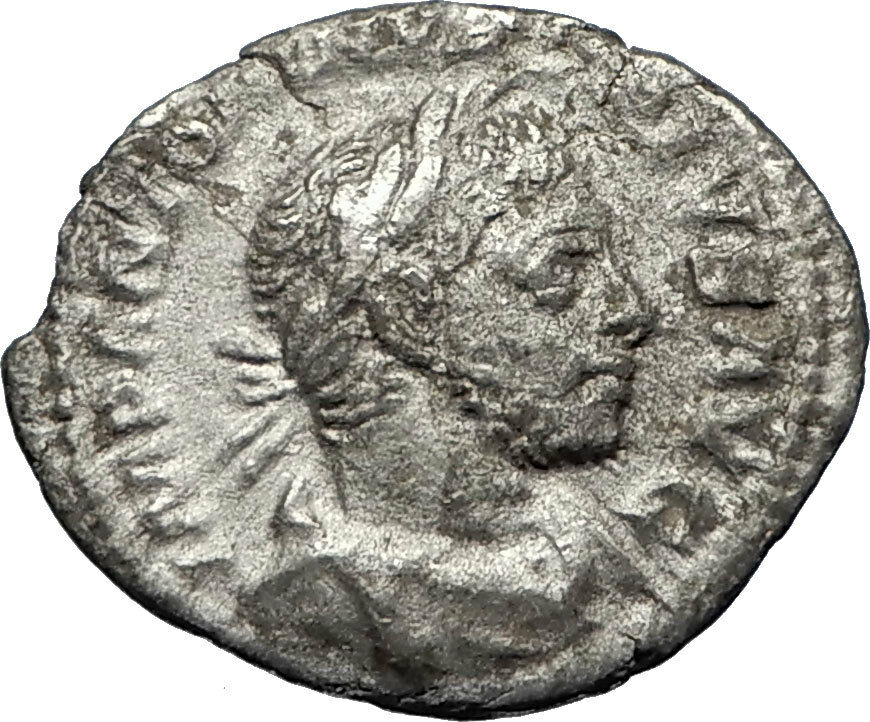 ELAGABALUS sacrificing over altar 221AD Rome Ancient Silver Roman Coin i69739