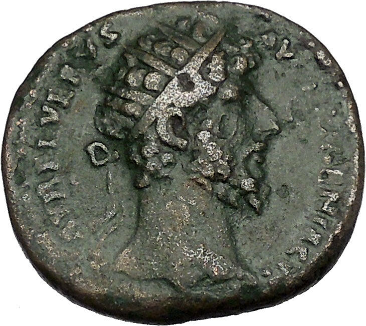 LUCIUS VERUS 163AD Dupondius Big Rare Ancient Roman Coin VICTORY Cult i46464