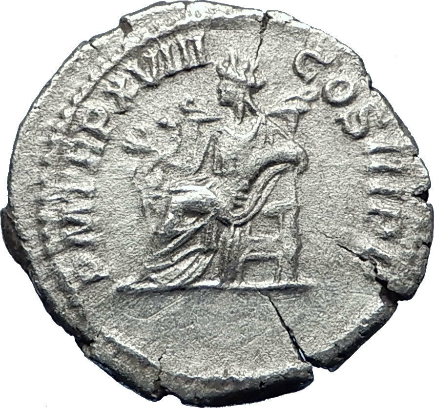 SEPTIMIUS SEVERUS 210AD Rome Authentic Ancient Silver Roman Coin SALUS i70061