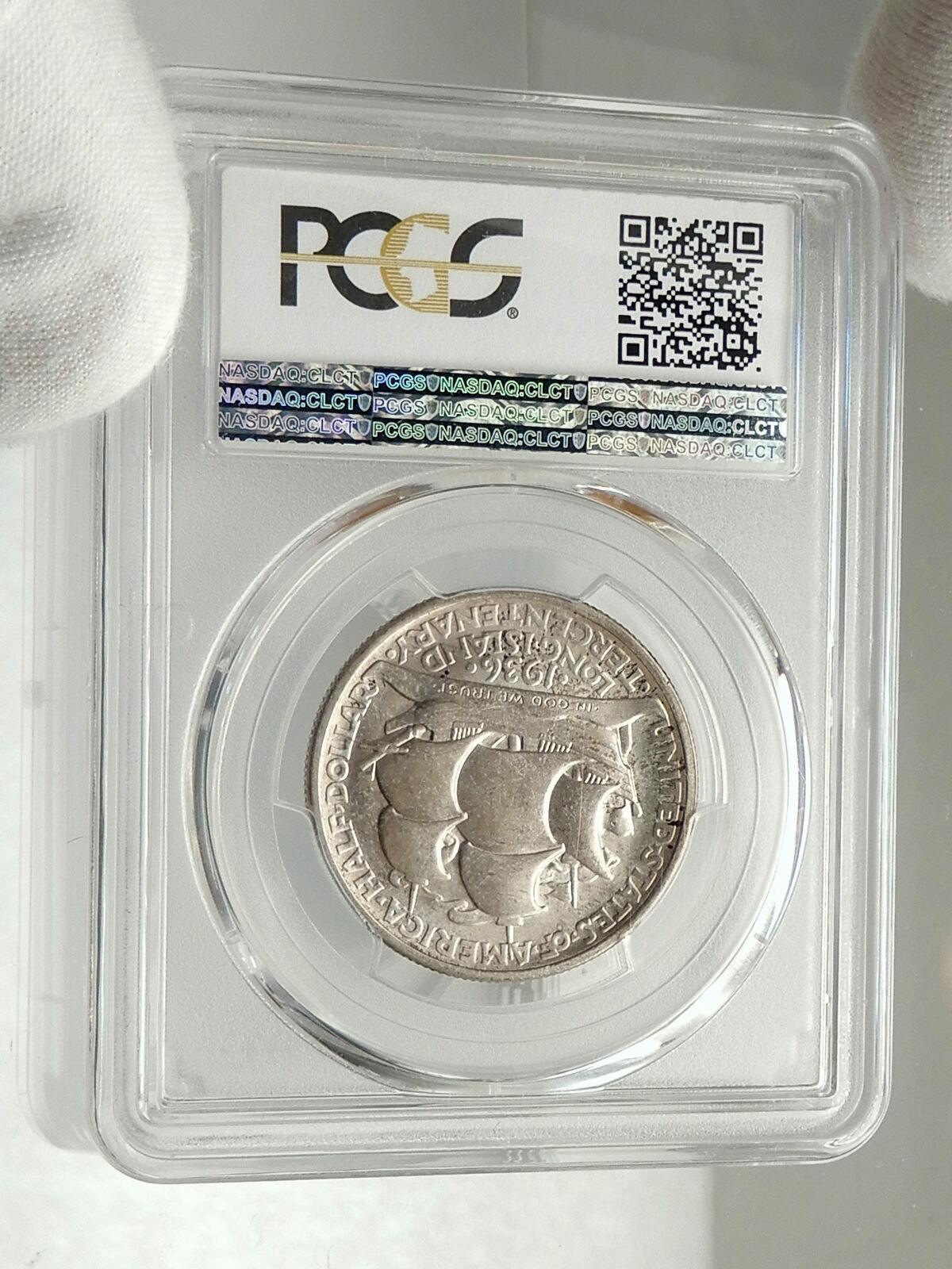 1936 LONG ISLAND Dutch Indian Silver Commemorative Half Dollar Coin PCGS i76441