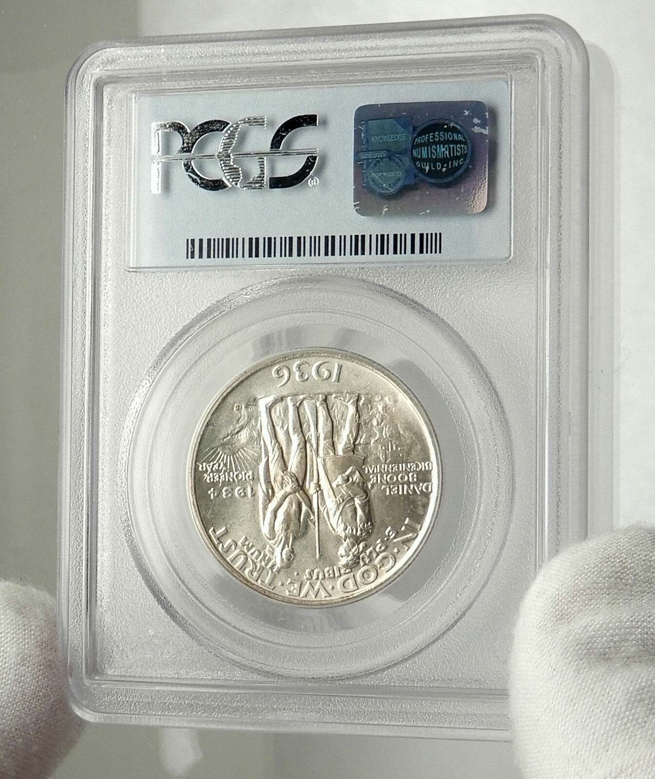 1936 DANIEL BOONE 200th Commemorative US Silver Half Dollar Coin PCGS MS i76470