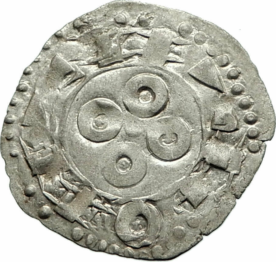 1200-1300AD FRANCE Medieval MELGUEIL Antique Billon Silver French Coin i74602