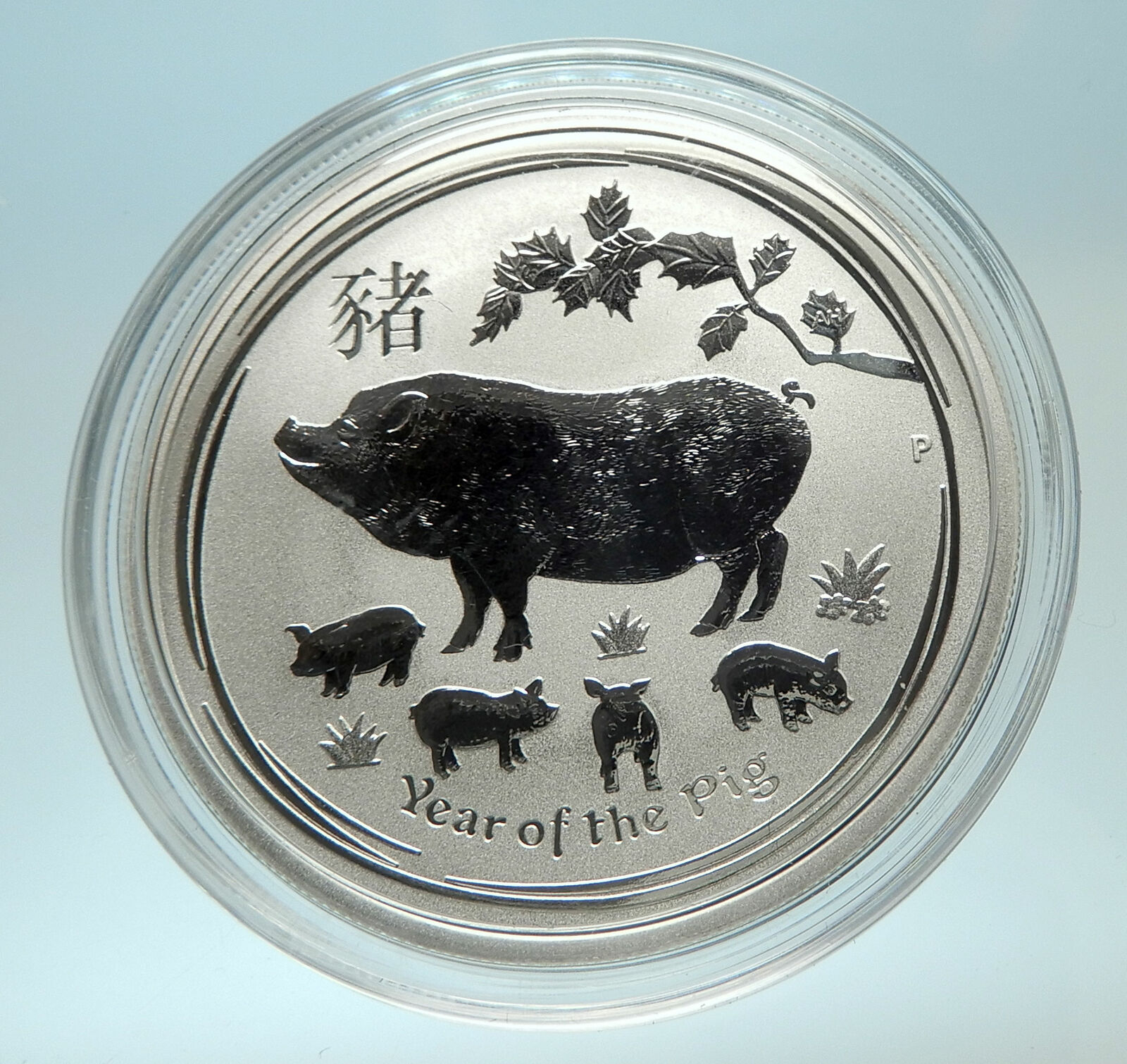 2019 AUSTRALIA Elizabeth II Chinese Zodiac Pig Genuine Silver 50 Ct Coin i76597