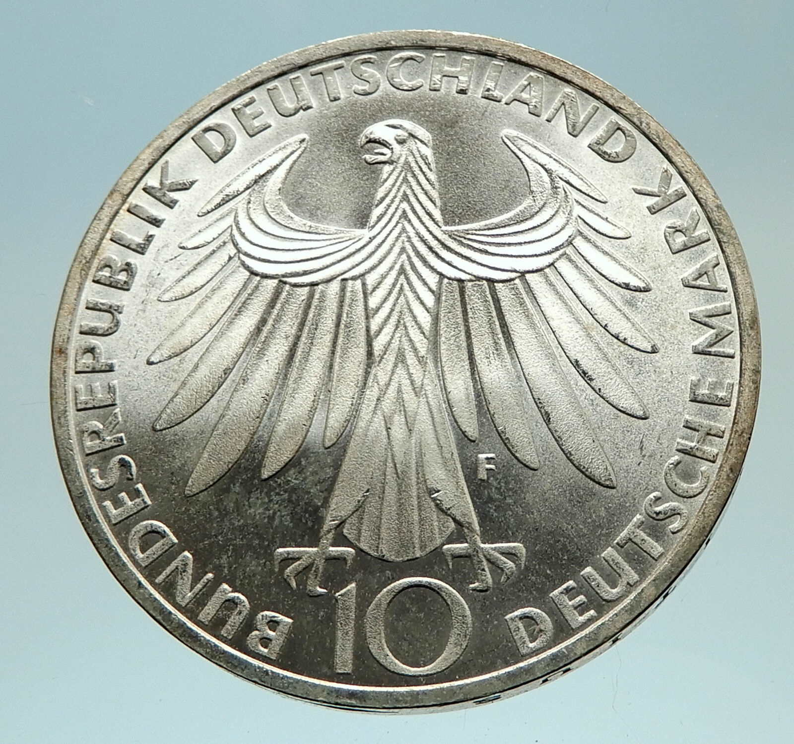 1972 Germany Munich Summer Olympics XX ATHLETES on 10 Mark Silver Coin i76802